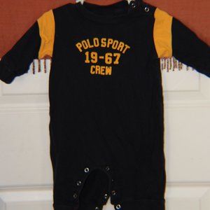 Polo Sport Long-Sleeved Onesie black and orange size S 3-6 Months